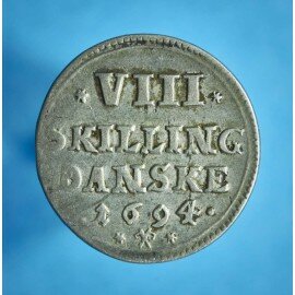 Christian 5. 8 skilling 1694 Glückstadt