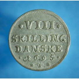 Christian 5. 8 skilling 1695 Glückstadt