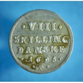 Christian 5. 8 skilling 1695 Glückstadt