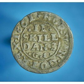 Christian 5. 2 skilling 1861 fejlvariant