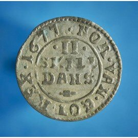 Christian 5. 2 skilling 1677
