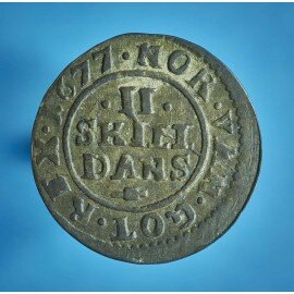 Christian 5. 2 skilling 1677