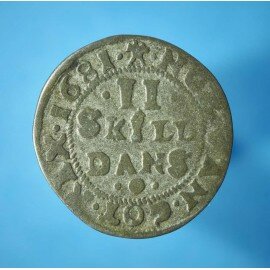 Christian 5. 2 skilling 1681 Glückstadt