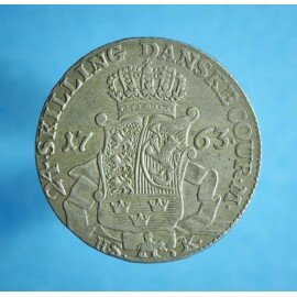 Frederik 5. 24 skilling 1750-1764 sølv