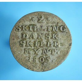 Christian 7. 2 skilling 1800-1805 sølv