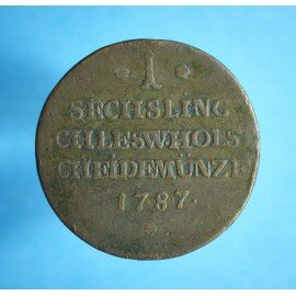 Christian 7. 1 sechsling 1787