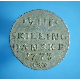 Christian 7. 8 skilling 1773