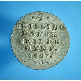 Christian 7. 4 skilling 1807