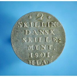 Christian 7. 2 skilling 1801