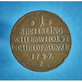Christian 7. 1 sechsling 1787 Slesvig-Holsten