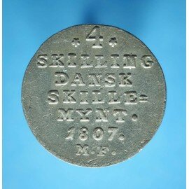 Christian 7. 4 skilling 1807