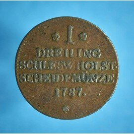 Christian 7. 1 dreiling 1787 Slesvig-Holsten
