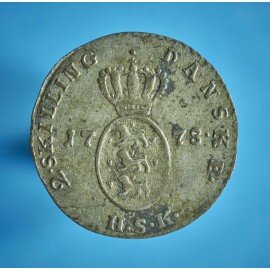Christian 7. 2 skilling 1778 H.S.K.