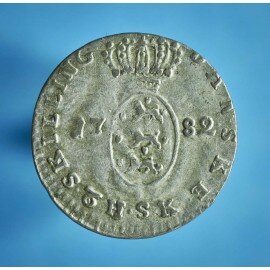 Christian 7. 2 skilling 1782 H.S.K.