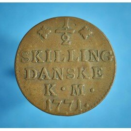 Christian 7. ½ skilling 1771