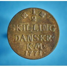 Christian 7. ½ skilling 1771