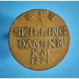 Christian 7. ½ skilling 1771