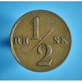 Frederik 6. ½ rigsbankskilling 1838 - bedre eksemplar.