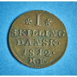 Frederik 6. 1 skilling 1812 - bedre eksemplar