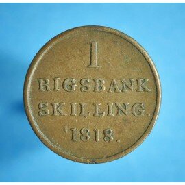 Frederik 6. 1 rigsbankskilling 1818 - bedre eksemplar