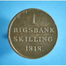 Frederik 6. 1 rigsbankskilling 1818