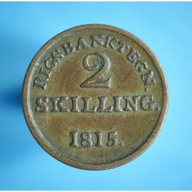 Frederik 6. 2 skilling 1815 - bedre eksemplar