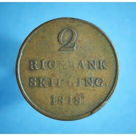 Frederik 6. 2 rigsbankskilling 1818
