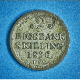 Frederik 6. 2 skilling 1836