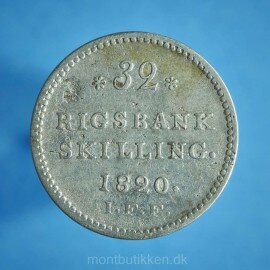 Frederik 6. 32 rigsbankskilling 1820