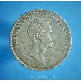 Frederik 6. 1 speciedaler 1820-1839 - bedre eksemplar