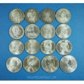 Erindringsmønter komplet sæt i flot kvalitet.