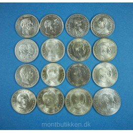 Erindringsmønter komplet sæt, renset