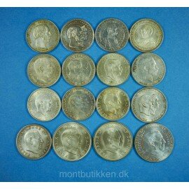 Erindringsmønter komplet sæt med sølvpatina