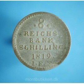 Frederik 6. 8 rigsbankskilling 1818-1819