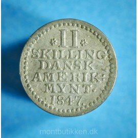 Christian 8. 2 skilling 1847