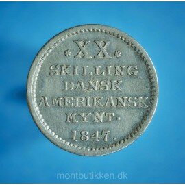 Christian 8. 20 skilling 1847