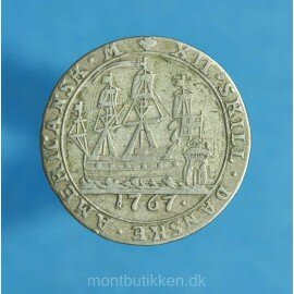 Christian 7. 12 skilling 1767 - Kongsberg udgave