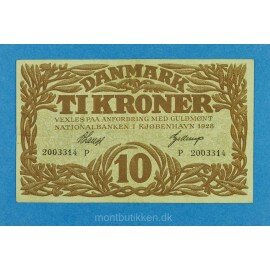 10 kr. Heilmann Type I 1913-1928 / bedre eksemplar.