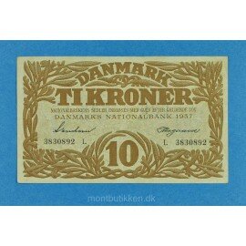 10 kr. Heilmann Type III 1937-1943 / Bedre eksemplar