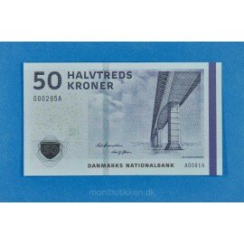Danmark 50 kr. 2009 - Litra A0 - Lavt nummer - Low number
